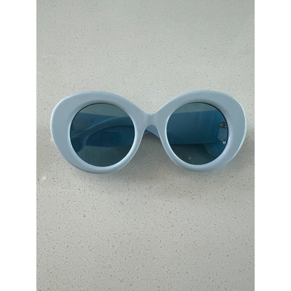 BURBERRY B 4390-F blue round statement sunglasses NEW - Picture 9 of 10